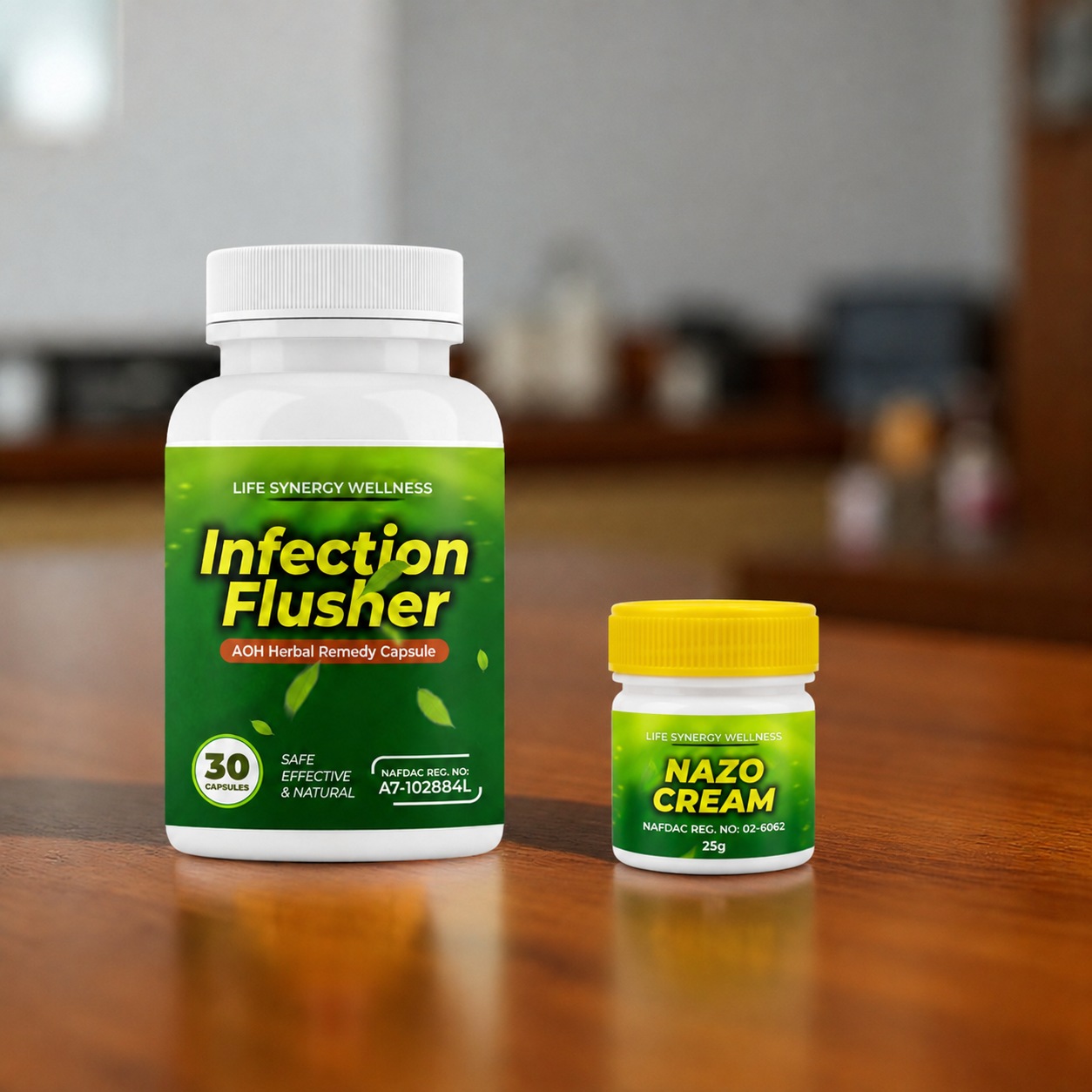 Infection Flusher bottle and box